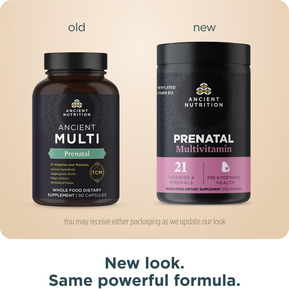 Ancient Nutrition Prenatal Multivitamin, 90 Capsules - görsel 2