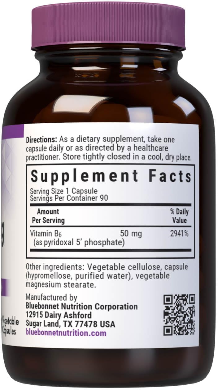 Bluebonnet Nutrition CellularActive P-5-P 50 mg, 90 Vegetarian Capsules - görsel 2