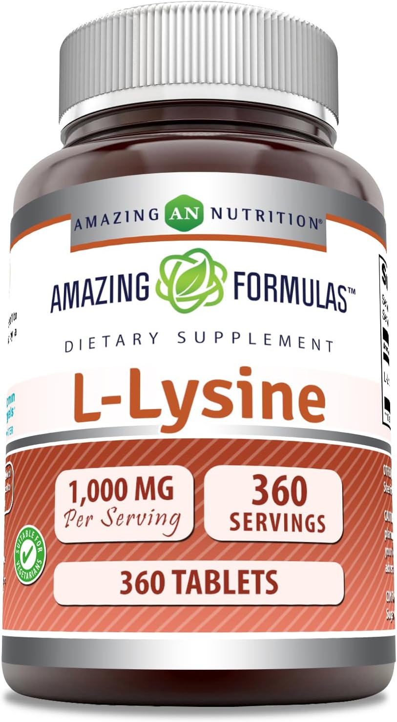 Amazing Formulae L-Lysine 1000mg Amino Acid Tablets Supplement - Non-GMO, Gluten-free, Made in USA (90 Tablets) - görsel 6