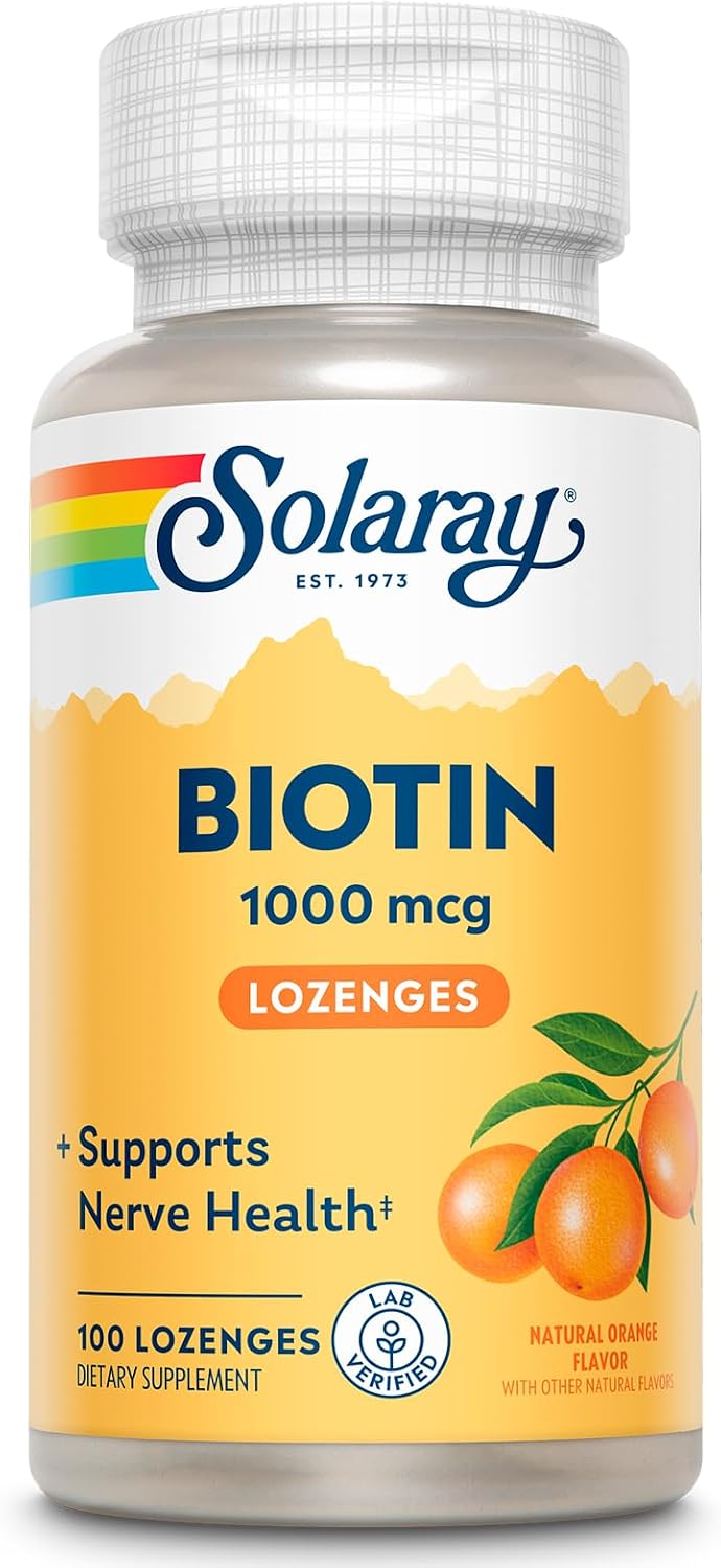 SOLARAY Biotin 1000mcg Lozenges with Vitamin A - görsel 1