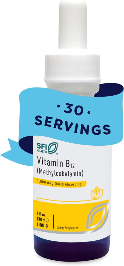 Klaire Labs Vitamin B12 Liquid Drops - 1000mcg Methylcobalamin, 30ml