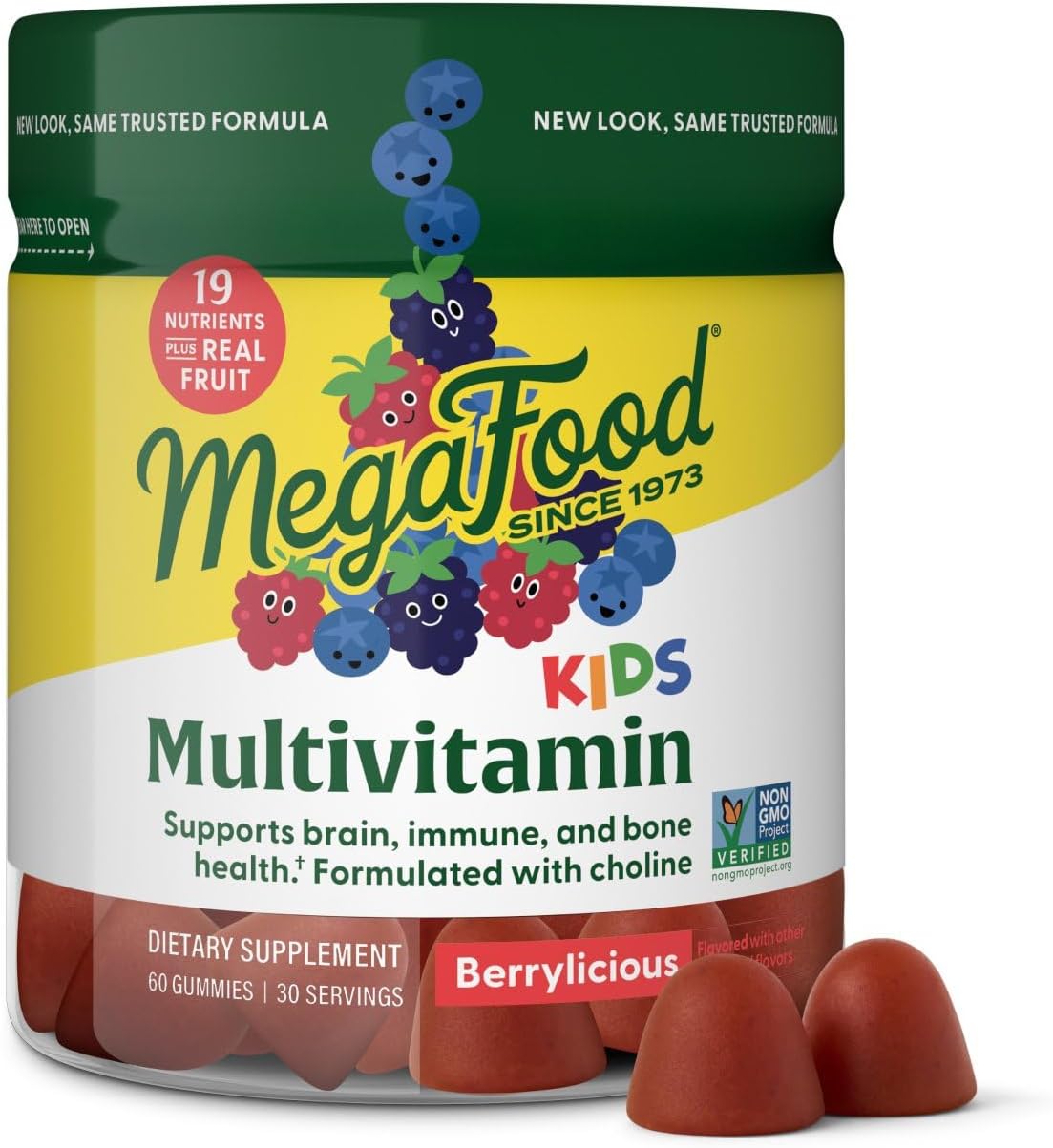 MegaFood Kids Multivitamin Gummies - Berrylicious - 60 Gummies - görsel 1