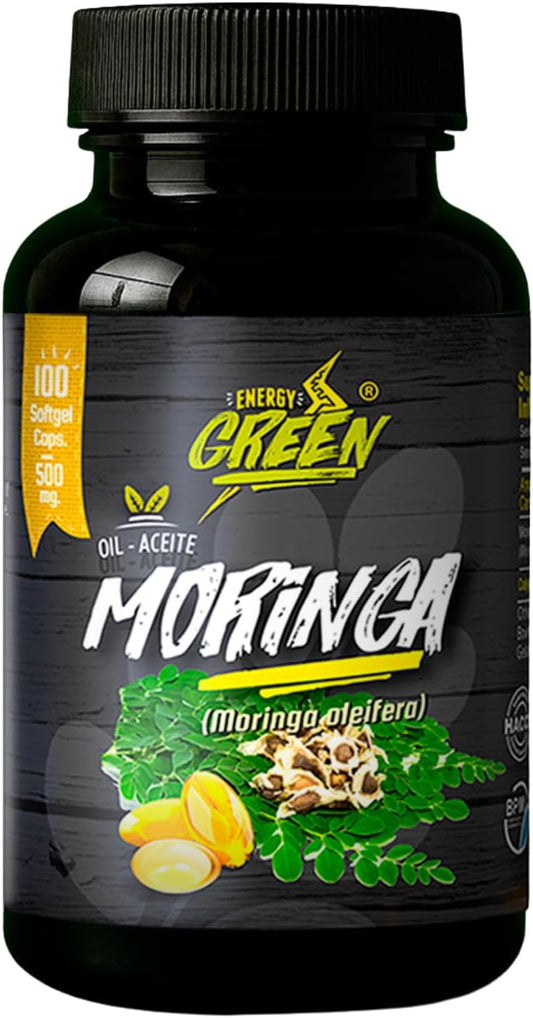 Moringa Seed Oil Soft gel capsules, 100% Pure, Cold-Pressed from Moringa Oleifera Seeds, Vegan, Non-GM, Natural Antioxidant Superfood, 1000mg per Serving – 100 Capsules