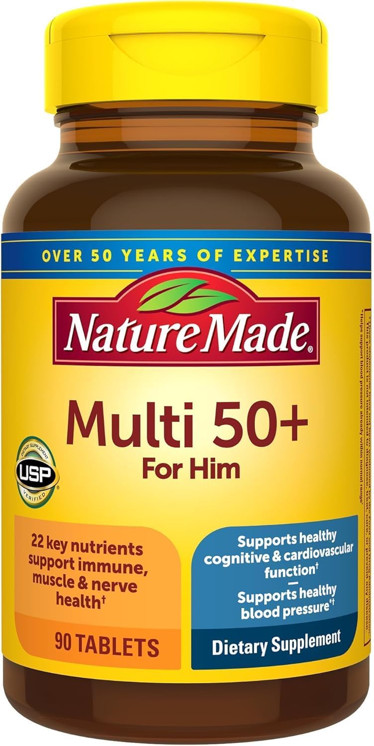 Nature Made Multivitamin for Men Over 50, Daily Nutritional Support, 90 Tablets - görsel 10
