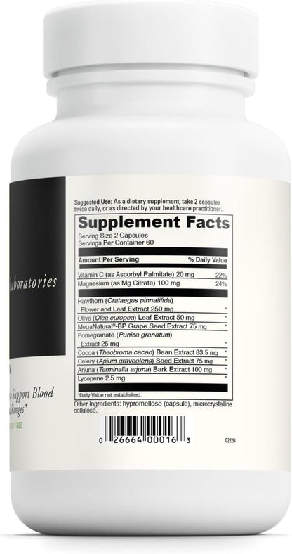 DAVINCI Laboratories BP Elite – Cardiovascular Support Formula with Magnesium, Vitamin C & Herbal Blend (120 Capsules)