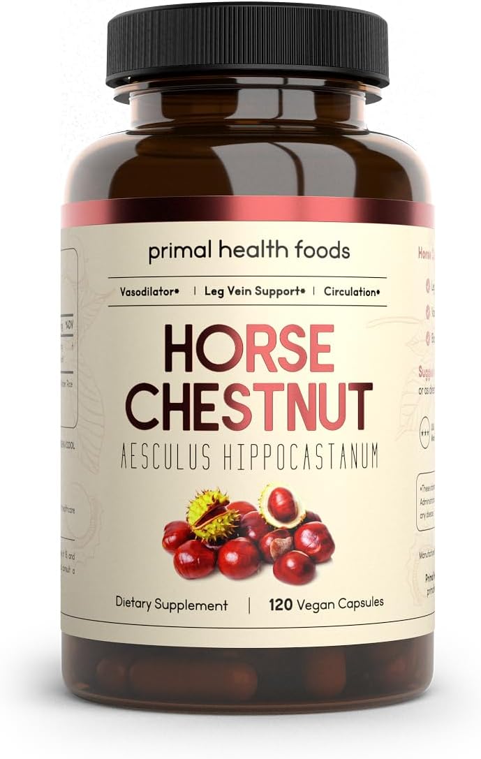 Horse Chestnut Extract 500 mg – 120 Capsules | Supports Vein Health | Vegetarian, Non-GMO & Gluten-free - görsel 1