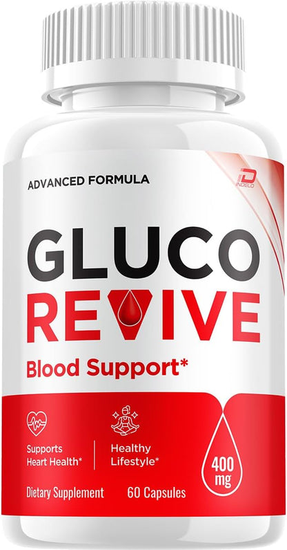 GlucoRevive Capsules - All-Natural Food Supplement (60 Capsules)