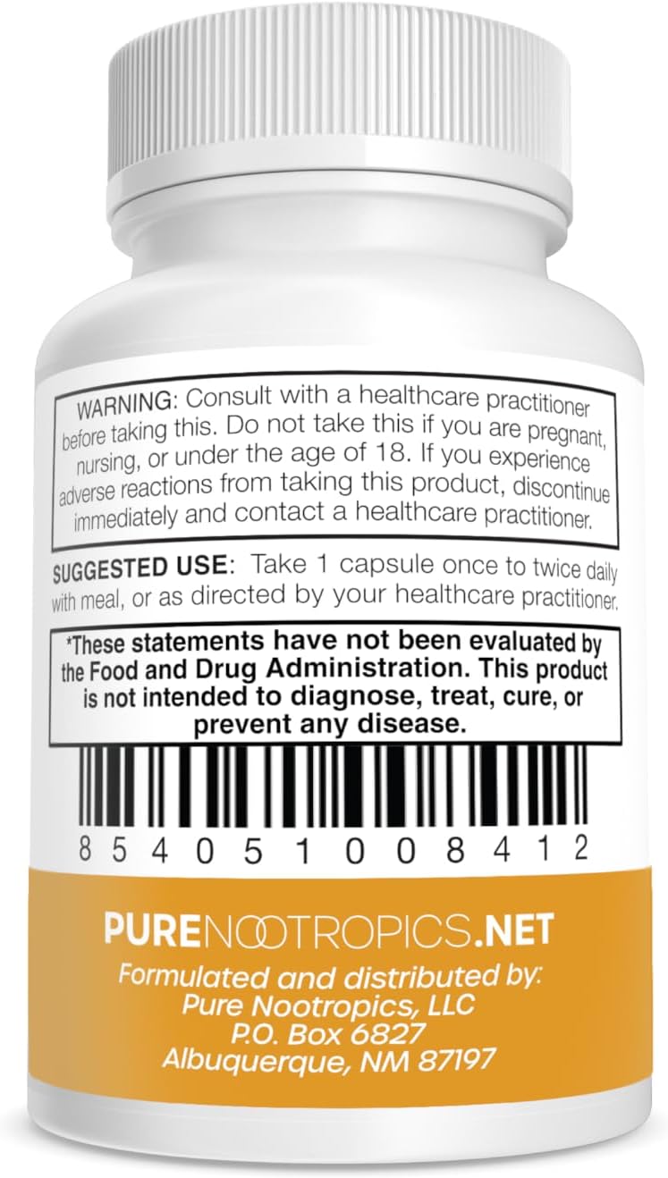 Pure Nootropics Dihydroberberine Food Supplement (GlucoVantage) 100 mg, 90 Capsules - Super Berberine - görsel 3
