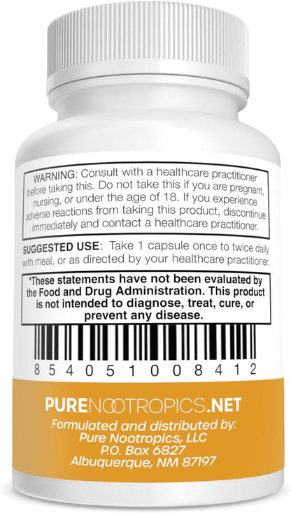 Pure Nootropics Dihydroberberine Food Supplement (GlucoVantage) 100 mg, 90 Capsules - Super Berberine