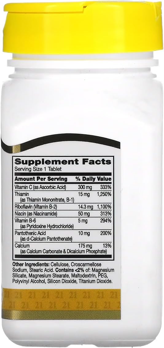 21st Century Vitamin B Complex with Vitamin C, 100 Capsules - görsel 2