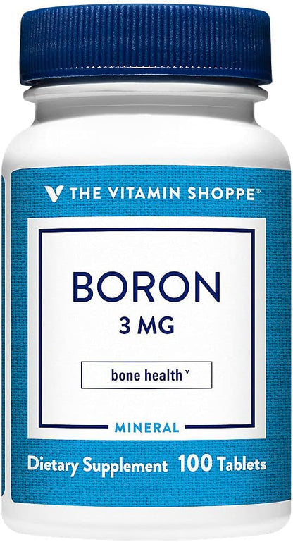 The Vitamin Shoppe Boron 3mg Chelated Tablets (100)