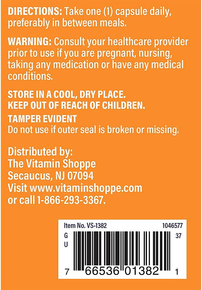 The Vitamin Shoppe L-Arginine 500mg - Nitric Oxide, Circulation & Exercise Performance Support (300 Capsules) - görsel 3