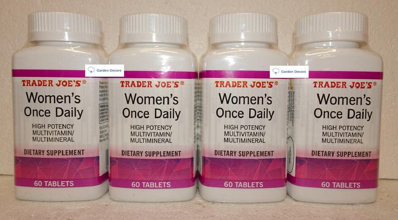 Trader Joe's Women's Once Daily High Potency Multivitamin/Multimineral Supplement - 60 Tablets (Pack of 4) - görsel 1