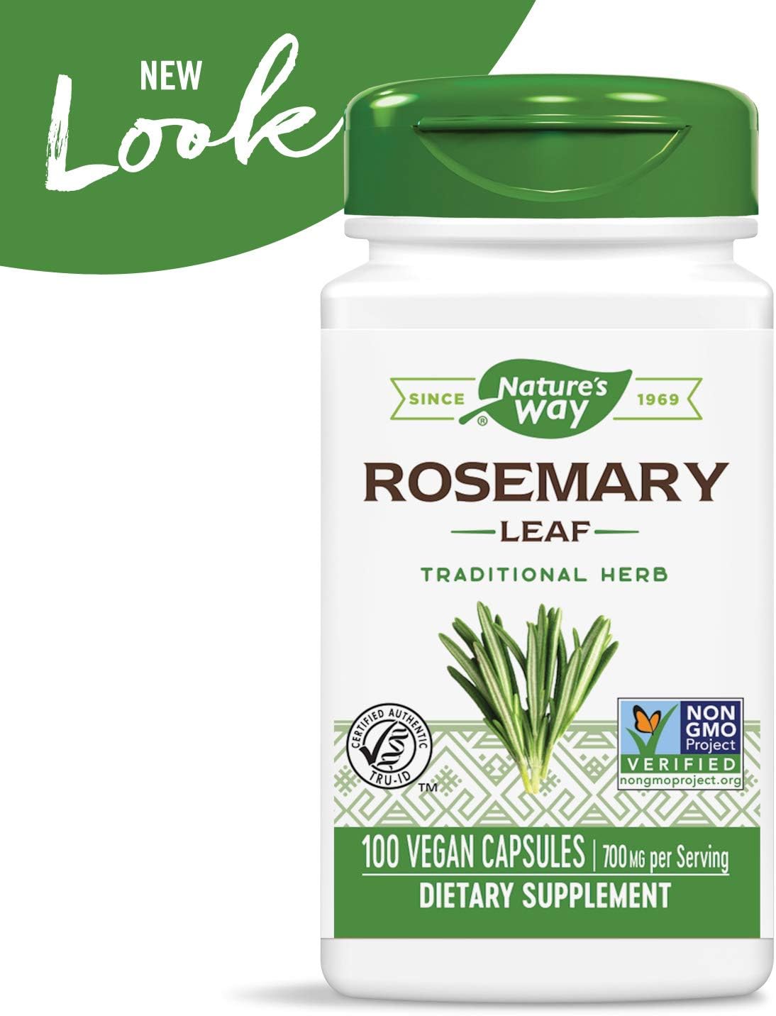 Nature's Way Premium Herbal Rosemary Leaf, 350 mg, 100 Vcaps (Pack of 4) - görsel 3