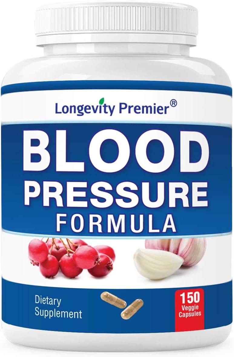 Longevity Blood Pressure Formula [150 Capsules] – Food Supplement with 12+ Natural Herbs - görsel 1