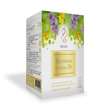 Actif Organic Multivitamin for Women Over 30 with 30 Organic Vitamins and Organic Herbs, Non-GMO, Made in USA, 2-Month Supply