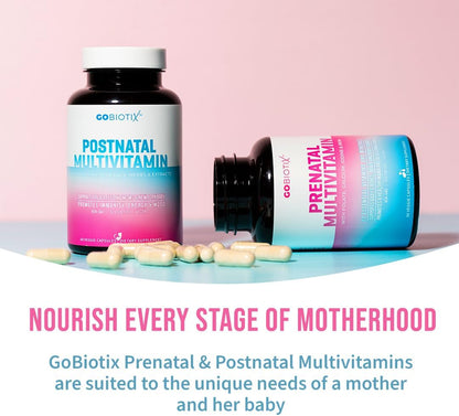 GOBIOTIX Prenatal Vitamins - Multivitamin with Iron, Calcium, Folic Acid and More - 90 Capsules
