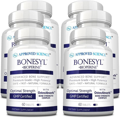 Approved Science Bonesyl - Bone Health Food Supplement with K2, Magnesium, and BioPerine - 360 Tablets