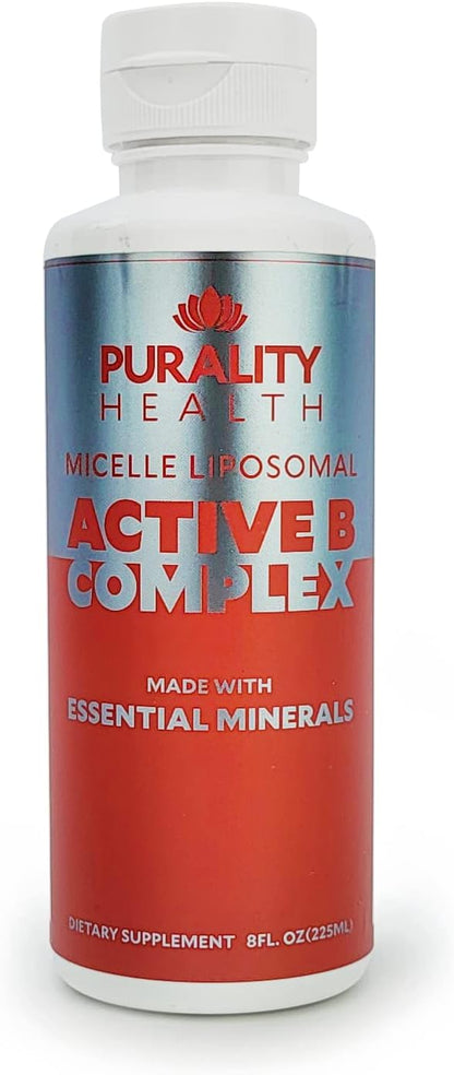 Liposomal Vitamin B Complex Liquid Supplement – All 8 B Vitamins with Minerals, 15-Day Supply