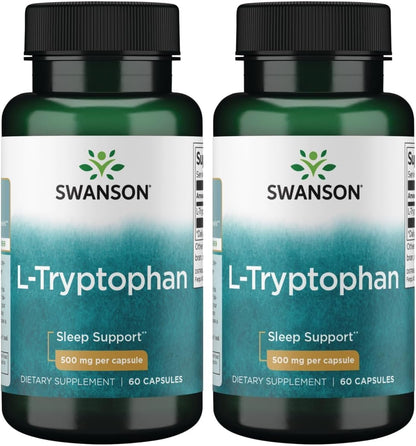 Swanson L-Tryptophan 500mg, 60 Capsules