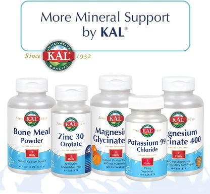KAL Calcium Citrate with D 1000 IU Tablets - 1000 mg, 90 Tablets