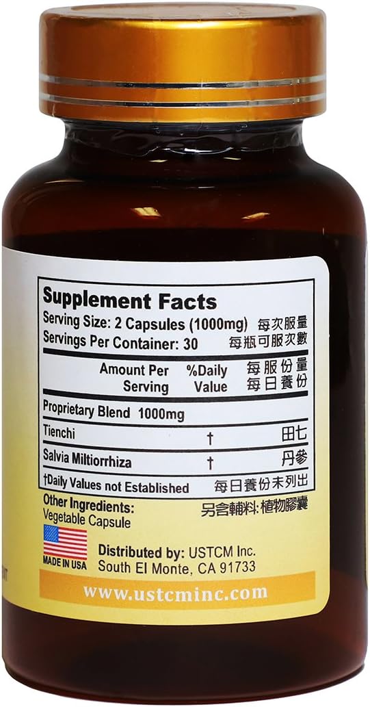 Tienchi Danshen Capsules – Pseudoginseng & Red Sage for Cardiovascular Support - görsel 3
