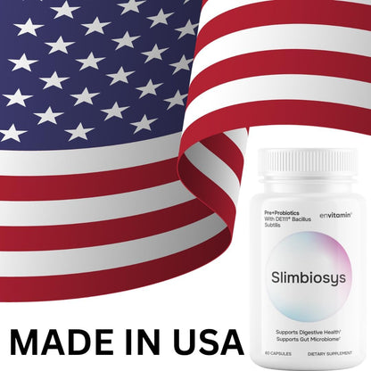 envitamin Slimbiosys Ultra Probiotic Capsules - Prebiotics & Probiotics for Women & Men - Supports Your Digestive Health