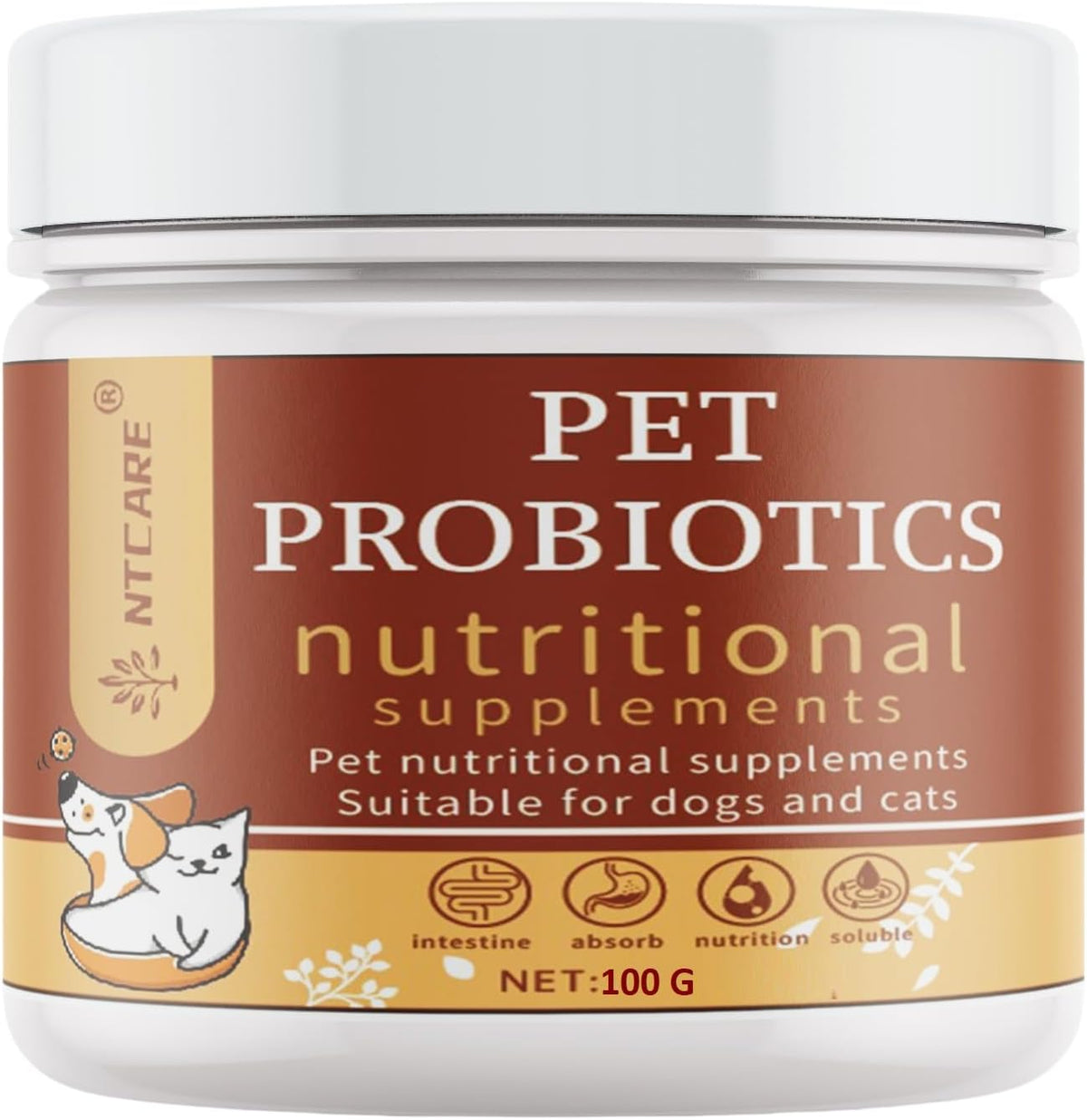 Probiotic Powder for Dogs & Cats – Digestive Wellness & Natural Defence Support with Prebiotics and Enzymes – Veterinarian Formulated – 100g - görsel 1
