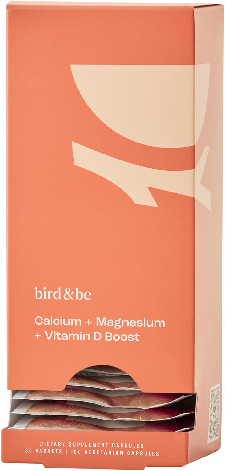 bird&be Calcium + Magnesium + Vitamin D3 Supplement | Bone Strength & Muscle Relaxation | Pregnancy & Breastfeeding Safe | Bioavailable Mineral Boost | Vegan - görsel 1