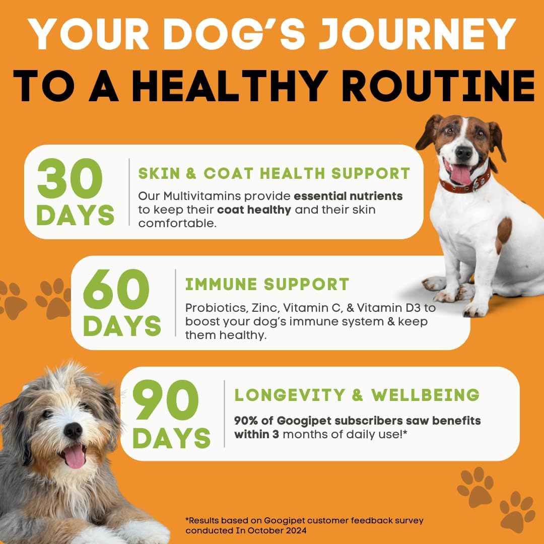 Googipet Premium Dog Multivitamin Chewable - Joint Support, Probiotics & Omegas (Chicken Flavour) - görsel 3