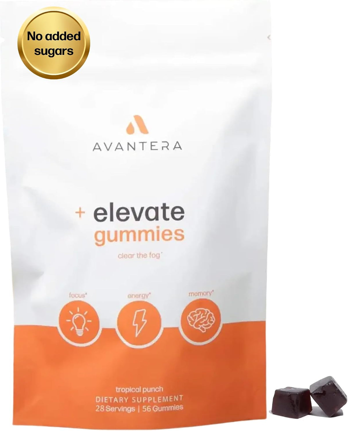 Avantera Elevate Gummies Premium Nootropic Supplement - Beat Brain Fog - Best Focus Supplements for Memory & Focus Support - Energy Without Crash - 56 Gummies for Women & Men - görsel 1