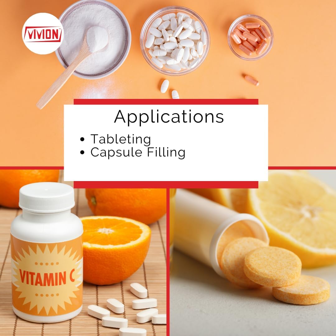 Vivion Vitamin C DC Powder - 5 kg - Ascorbic Acid & HPMC Direct Compression Excipient - görsel 3