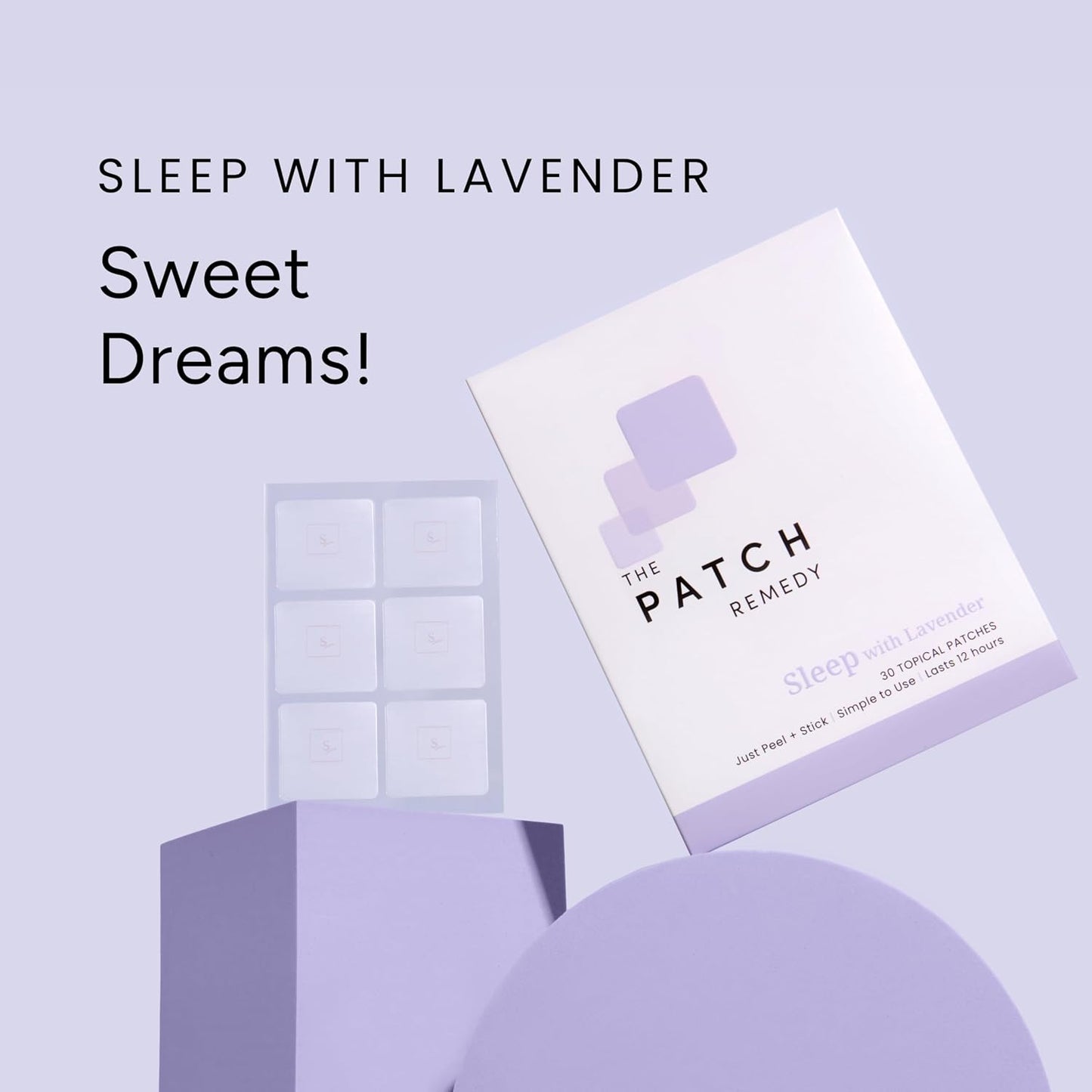 The Patch Remedy Sleep with Lavender Patch | Valerian, Passionflower, Hops, Magnesium Glycinate, Lavender | 30 Patches - görsel 3
