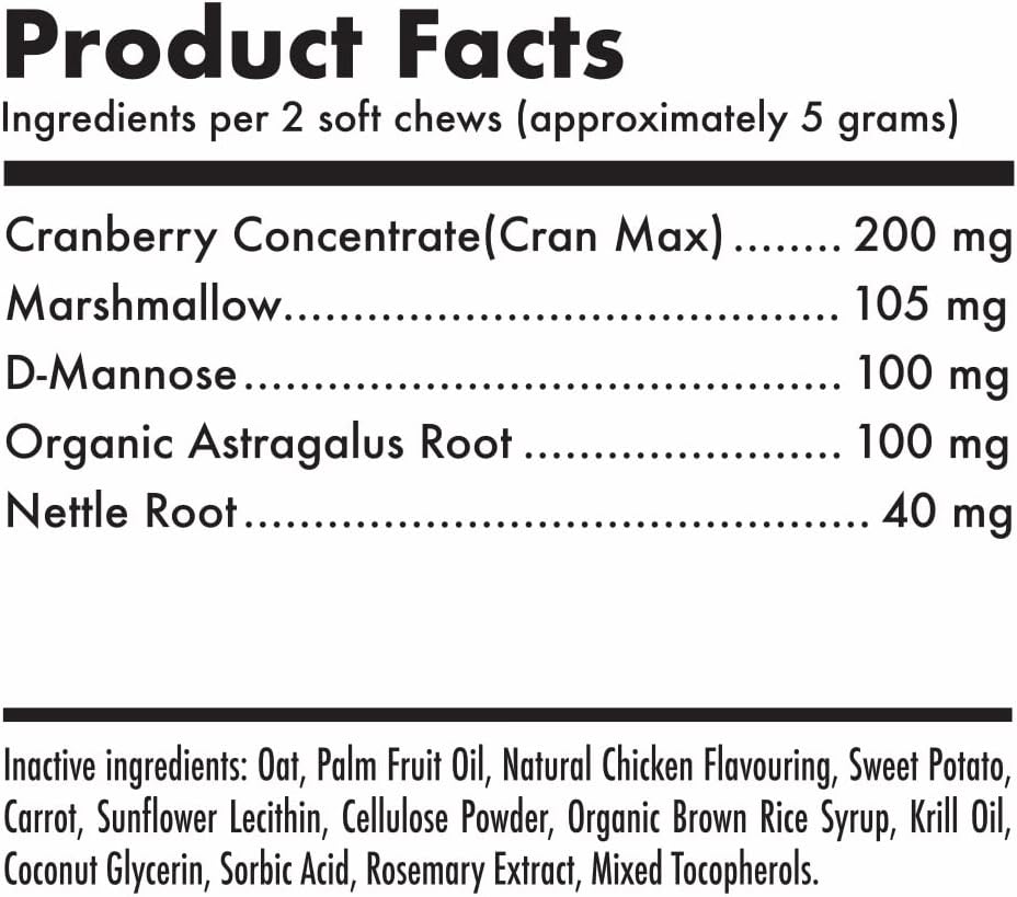 Cranberry UTI Chews for Dogs Bladder Support and D-Mannose - görsel 7