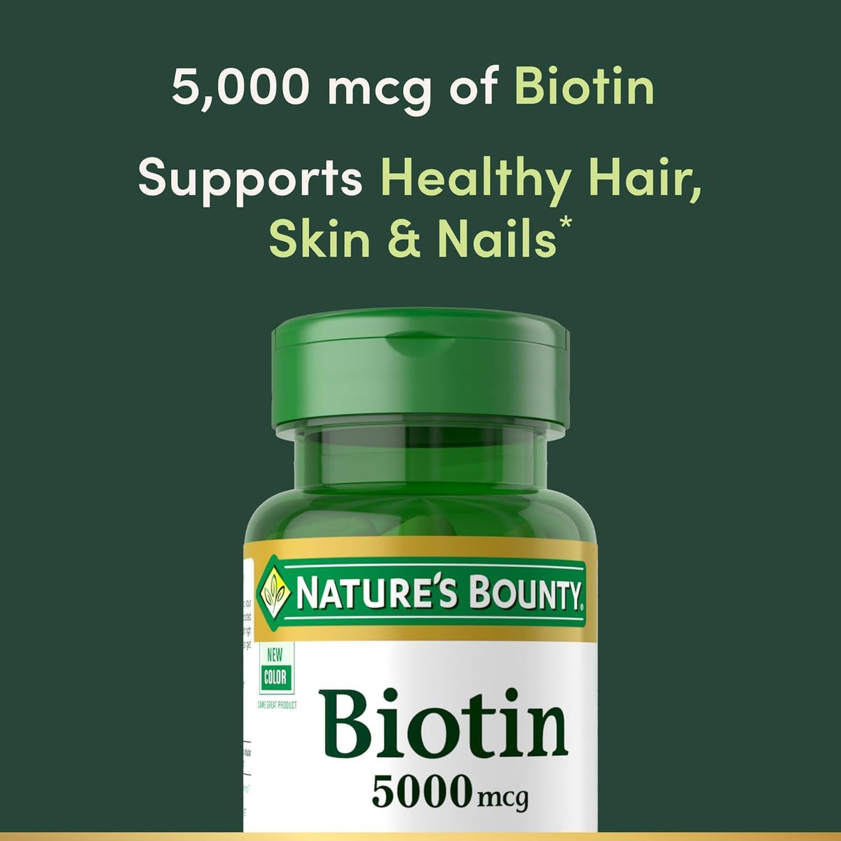 Nature's Bounty High Strength Biotin 5000mcg Softgels, 2-Pack - görsel 5