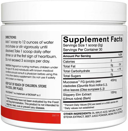 Silver Fern Reflux – Digestive Supplement with Mucosave FG and Slippery Elm Bark (2 Tubs)