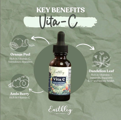 Earthley Wellness Vita-C – Natural Whole Food Vitamin C Tincture (2 oz)