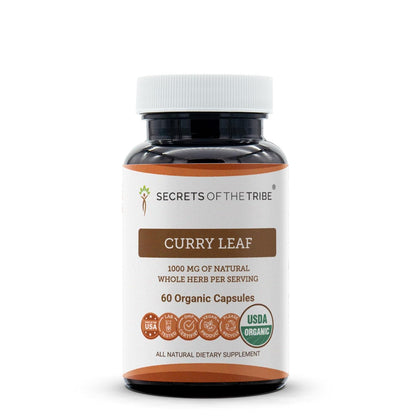 Secrets of the Tribe Curry Leaf USDA Organic Capsules - Certified Organic Herbal Supplement, 60 Capsules