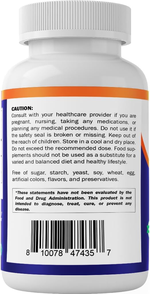 Vitamatic GABA (Gamma Aminobutyric Acid) 750mg, 240 Vegetable Capsules – Non-GMO, Gluten-free - görsel 9
