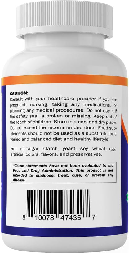 Vitamatic GABA (Gamma Aminobutyric Acid) 750mg, 240 Vegetable Capsules – Non-GMO, Gluten-free