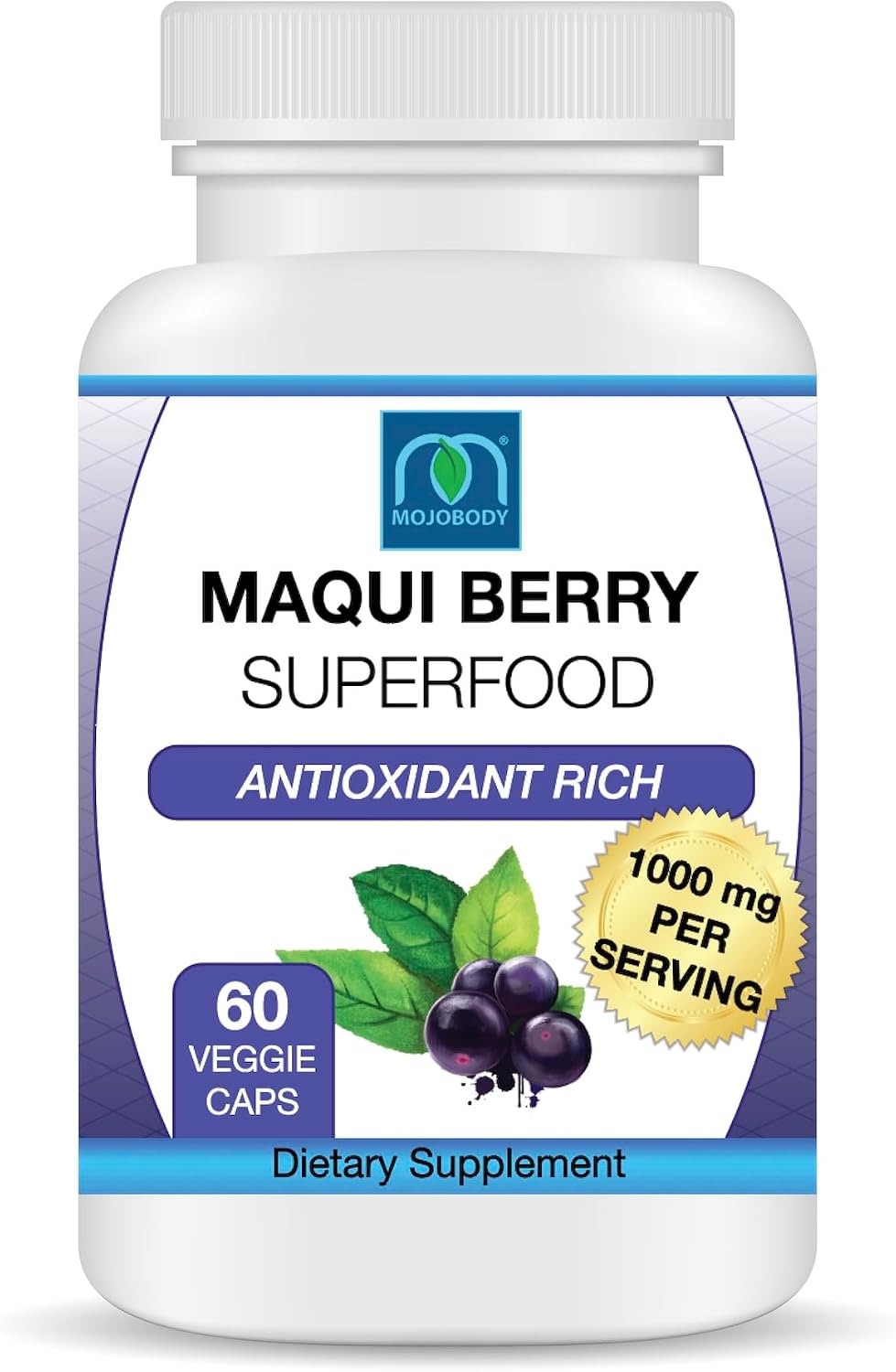 MOJObody Maqui Forza - Organic Maqui Berry Capsules, 1000mg, 60 Veggie Capsules - görsel 1