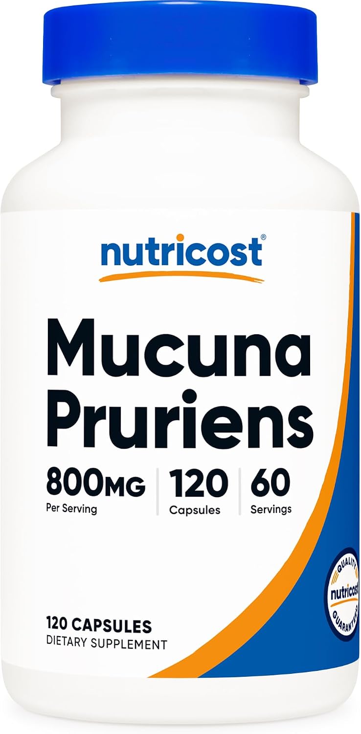 Nutricost Mucuna Pruriens 400mg, 120 Capsules - 800mg Per Serving - görsel 1