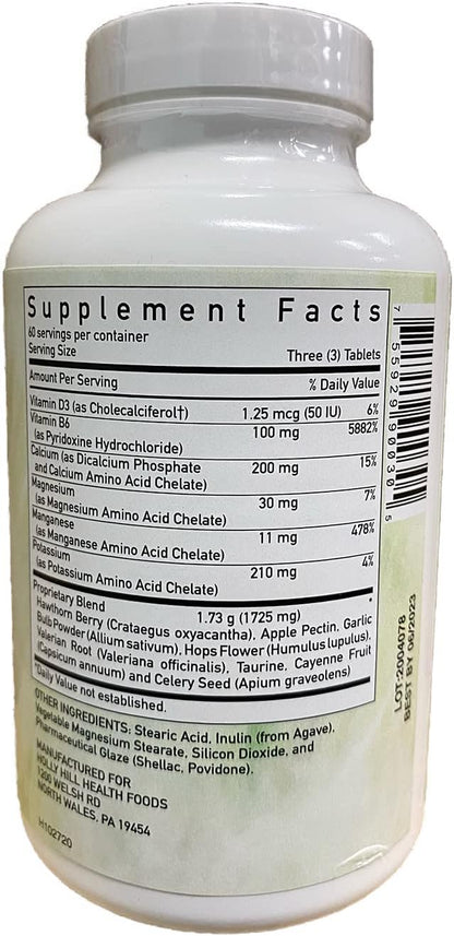 Holly Hill Health Foods Blood Pressure Formula, 180 Vegetarian Tablets