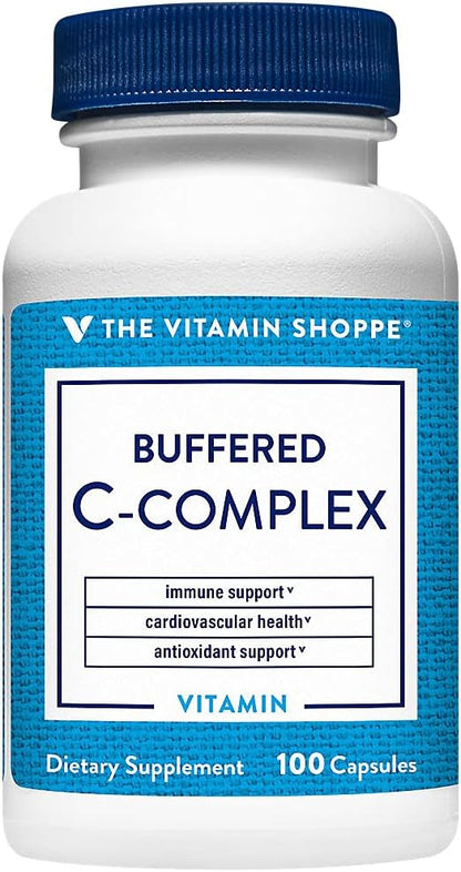 The Vitamin Shoppe Buffered C-Complex – Antioxidant & Immune Support (100 Capsules)