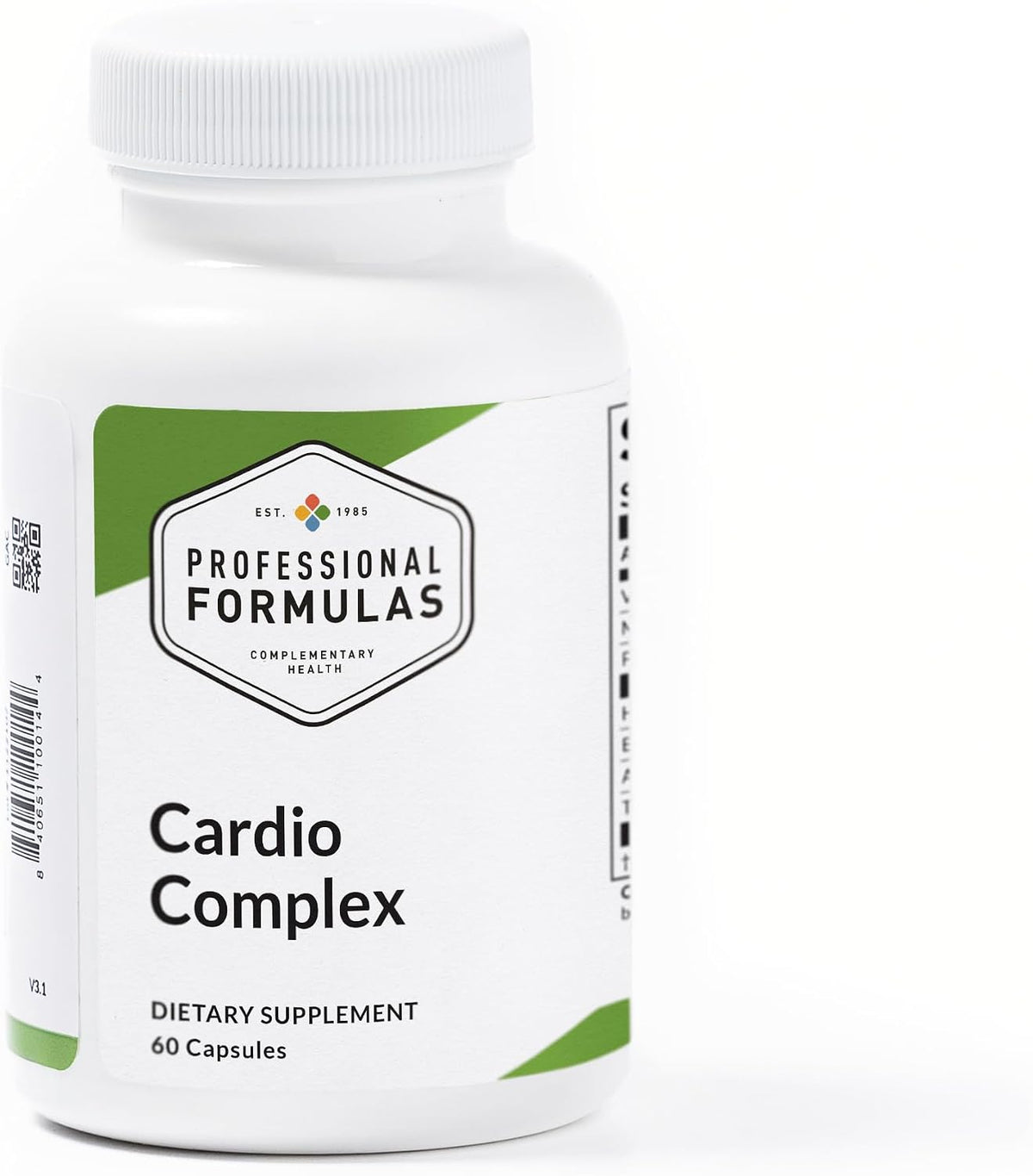 Professional Formulae Cardio Complex – Heart Glandular with Vitamin E, Magnesium, Potassium, English Hawthorn, Astragalus and Turmeric – Gluten Free, 60 Capsules - görsel 1