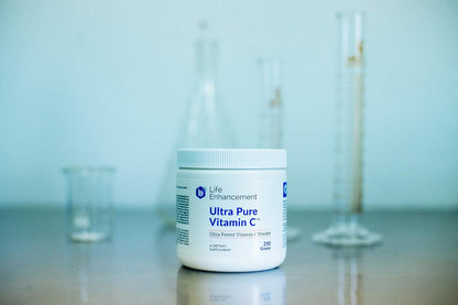 Life Enhancement Ultra Pure Vitamin C Powder - 1,100 mg Ascorbic Acid - 227 Servings