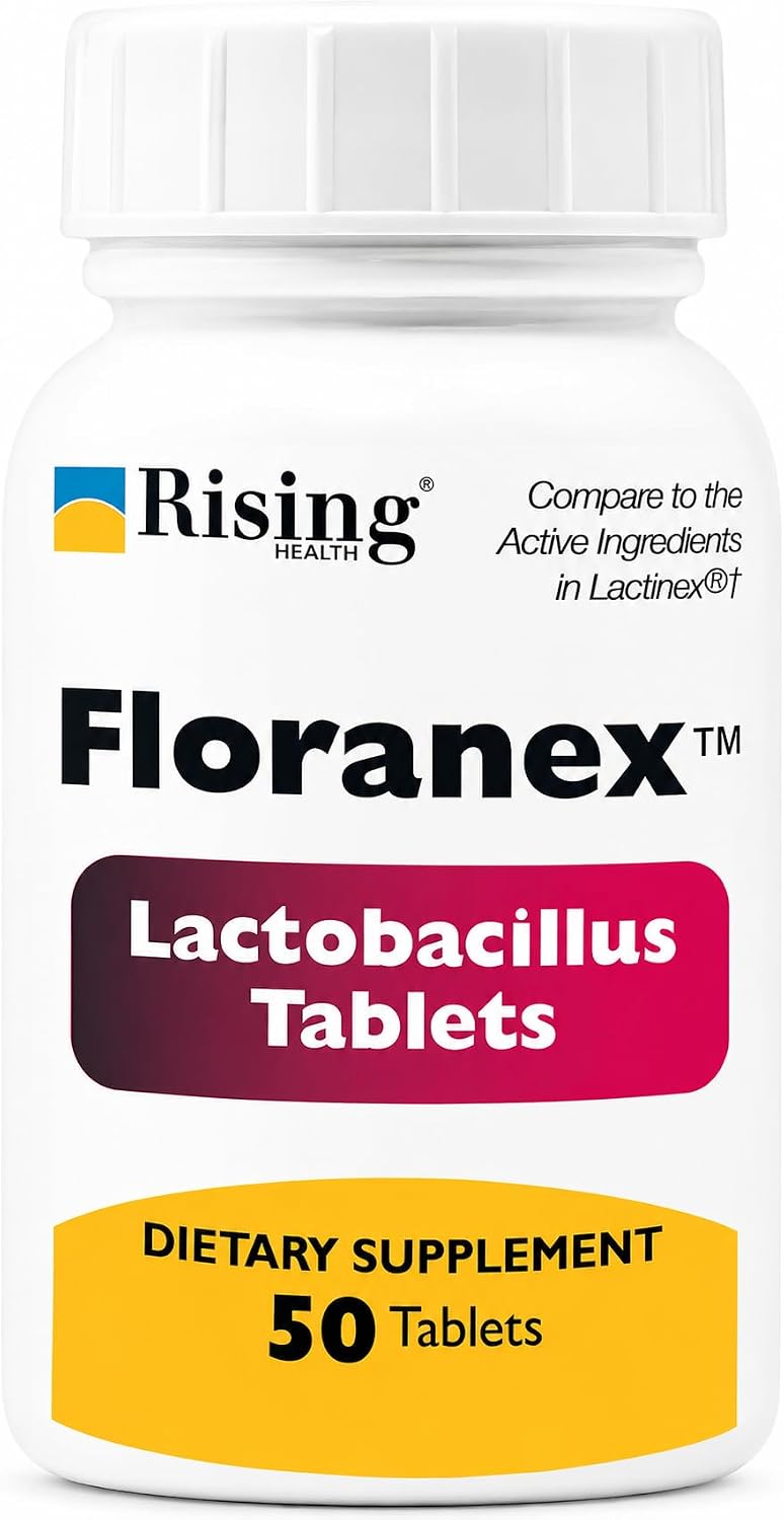Rising Health Floranex™ Lactobacillus Probiotic Dietary Supplement Tablets for Digestive & Gut Health - görsel 1