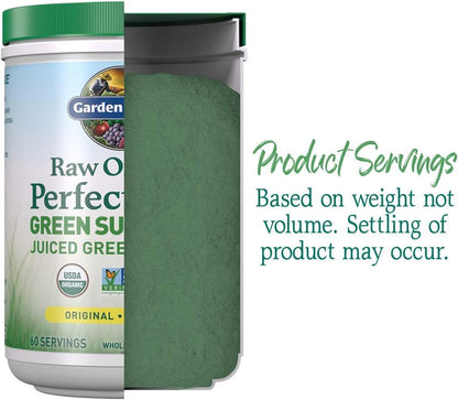 Garden of Life Super Greens Powder Smoothie & Mix, Probiotics & Digestive Enzymes for Digestive Health, Organic Superfoods Nutrition Fruit and Vegetables for Women and Men Energy, Original, 60 Servings