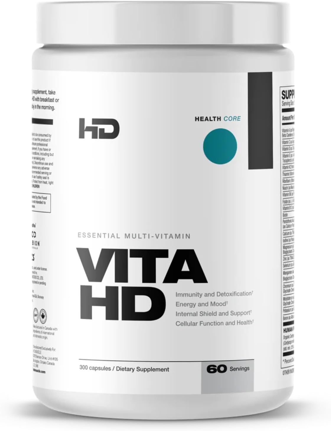 HD MUSCLE VitaHD Essential Multivitamin | Athlete-Specific Vitamins, Minerals and Nutrients | 60 Servings - görsel 1
