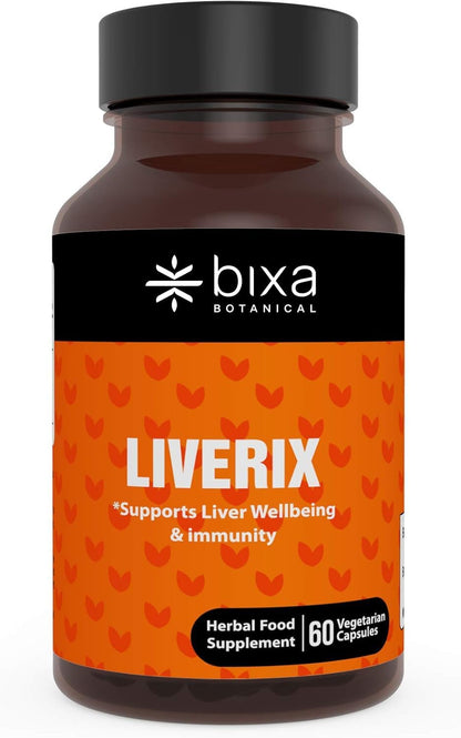 bixa BOTANICAL Liverix Capsules, Guduchi (Giloy), Phyllanthus niruri, Kutaki Extract - 60 Veg Caps (450mg)